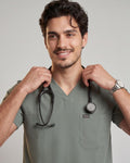 Royal Silver Men’s Scrub Set
